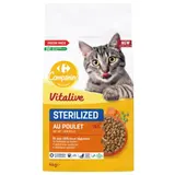 Croquettes Pour Chat Adulte Stérilisé Volaille Carotte Pois Vitalive CARREFOUR COMPANINO