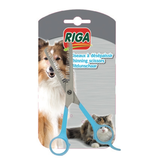 Ciseaux à Désépaissir Chat et Chien RIGA