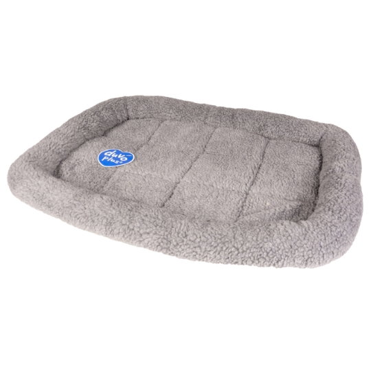 Coussin Pour Chien Pliable Aspect Mouton Gris DUVO+
