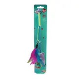 Jouet Pour Chat Canne à Pêche Pointeur Laser Électronique Plumes Multicolores Grelot AIME