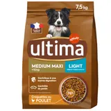 Croquettes Pour Chien Adulte Medium Maxi +10kg Light Digestion Facile Poulet ULTIMA