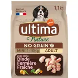 Croquettes Pour Chien Adulte Petit <10kg Sans Céréales Dinde ULTIMA