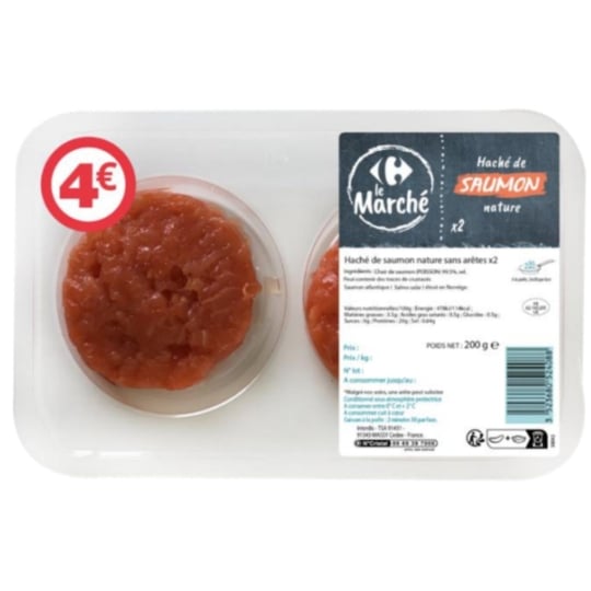 Hachés de Saumon de saumon CARREFOUR LE MARCHE