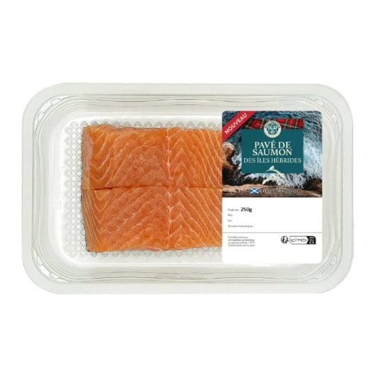 Pavés de saumon avec peau sans arête