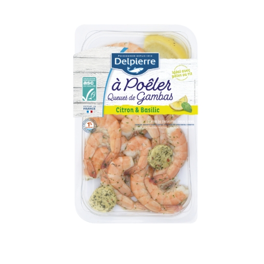 Queues de Gambas Citron Basilic DELPIERRE