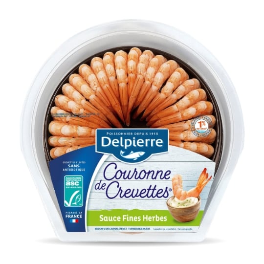 Couronne de Crevettes ASC Sauce Fines Herbes DELPIERRE