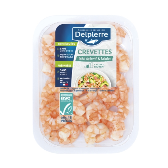 Crevettes Décortiquées Nature ASC DELPIERRE