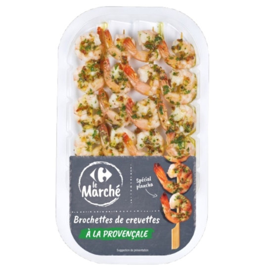 Brochettes de Crevette Sauce Provençale CARREFOUR LE MARCHE