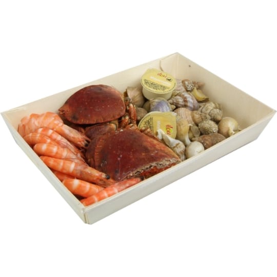 Trio de Fruits de Mer : Demi Tourteau Crevettes et Bulots