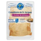 Plat Cuisiné : Croustillant de St Jacques et Fondue de Poireaux