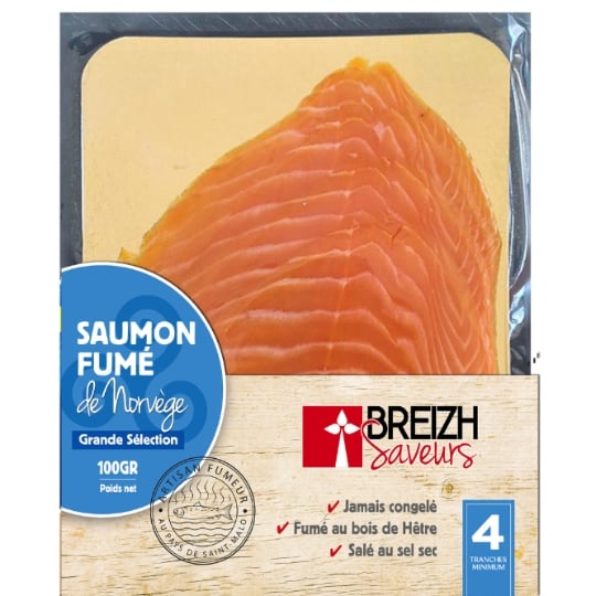 Saumon Fumé de Norvège Grande Sélection BREIZH SAVEURS