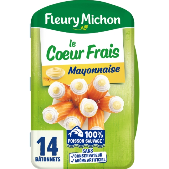 Bâtonnets de surimi MSC cœur frais mayonnaise FLEURY MICHON