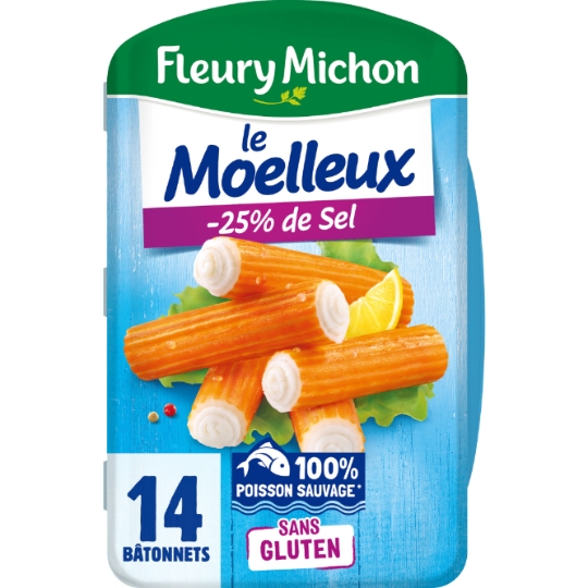 Bâtonnets de Surimi le Moelleux -25% de sel FLEURY MICHON