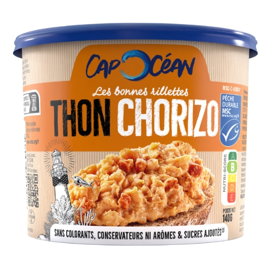 Rillettes de Thon au Chorizo, Pêche durable Msc CAP OCEAN