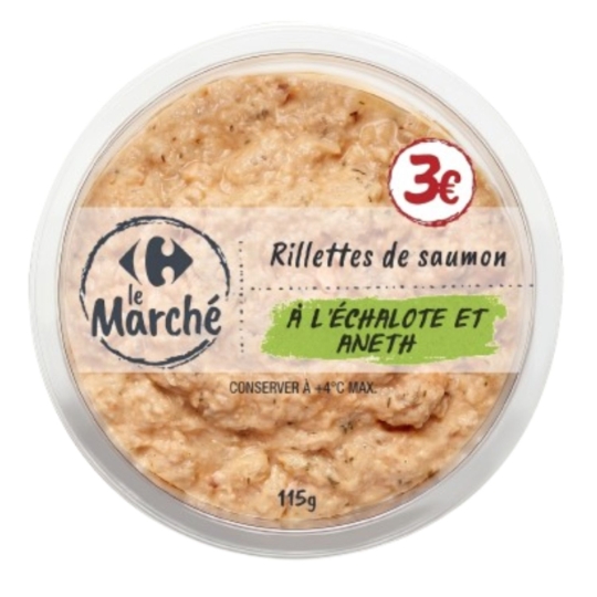 Rillettes de Saumon à L'echalote et Aneth CARREFOUR LE MARCHE