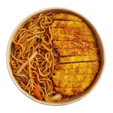 Plat Cuisiné : Poulet Katsu et Nouilles Sautées Grand Format