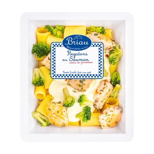 Plat Cuisiné : Rigatoni au Saumon et Crème de Parmesan MAISON BRIAU