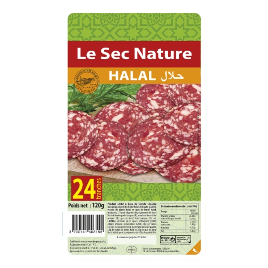 Saucisson le sec de nature Halal