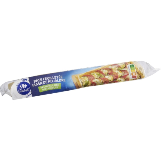 Pâte feuilletée rectangulaire prête à dérouler CARREFOUR CLASSIC'