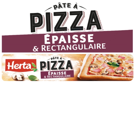 Pâte à pizza épaisse et rectangulaire   HERTA
