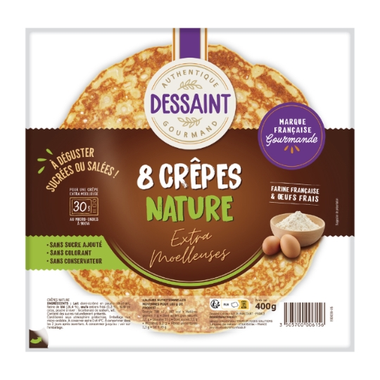 Crêpes nature s/sucres ajoutés DESSAINT TRAITEUR