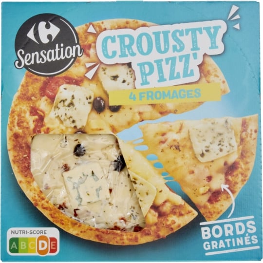 Pizza Crousty Pizz' 4 fromages CARREFOUR SENSATION