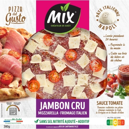 Pizza jambon cru, mozzarella et fromages italien  MIX BUFFET