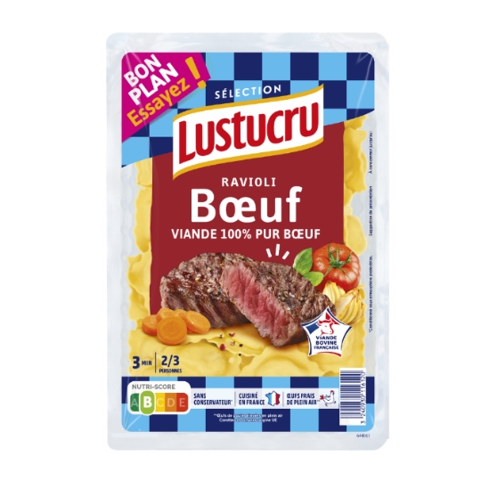 Pâtes Fraîches Ravioli Bœuf  LUSTUCRU