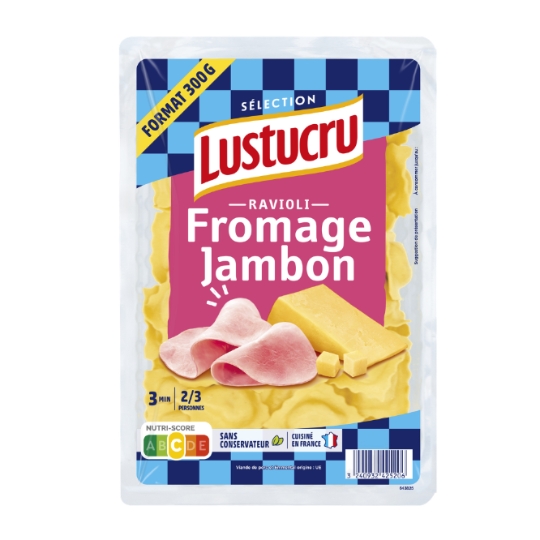 Pâtes Fraîches Ravioli Jambon Fromage LUSTUCRU