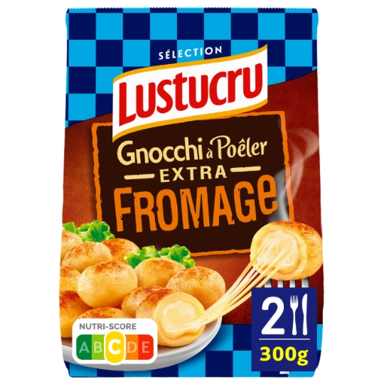 Pâtes Fraiches Gnocchi à Poêler Extra Fromage LUSTUCRU