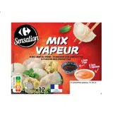 Mix vapeur 4 Xiu-maï au porc et 4 Hakaos aux crevettes. CARREFOUR SENSATION