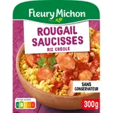Plat cuisiné rougail saucisses et riz créole FLEURY MICHON