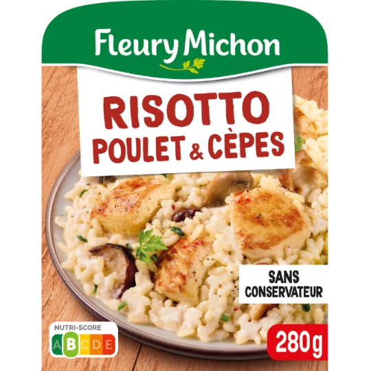 Plat cuisiné risotto au poulet et cèpes FLEURY MICHON