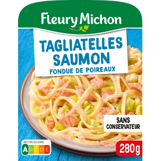 Plat cuisiné tagliatelles au saumon crème ciboulette FLEURY MICHON