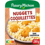 Plat cuisiné Nuggets poulet/coquillettes FLEURY MICHON