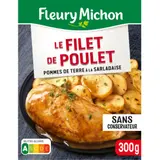 Plat cuisiné filet de poulet pommes de terre à la sarladaise FLEURY MICHON