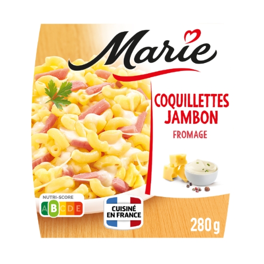 Plat cuisiné coquillettes/jambon fromage MARIE