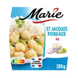 Plat Cuisiné St-Jacques Fondue de Poireaux et Riz MARIE