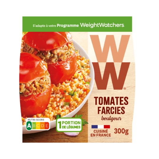 Plat cuisiné tomates farcies boulgour WEIGHT WATCHERS