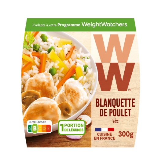 Plat cuisiné blanquette poulet riz légumes WEIGHT WATCHERS