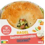 Bagel saumon concombre CARREFOUR BON APPETIT !