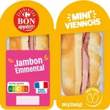 Sandwich mini viennois jambon emmental CARREFOUR BON APPETIT !