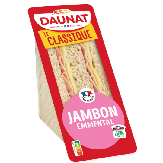 Sandwichs jambon emmental pain complet DAUNAT