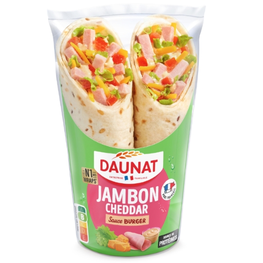 Sandwich Be Wrappy ! jambon cheddar DAUNAT