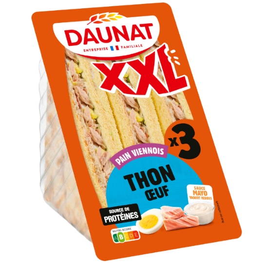 Sandwich Pain Viennois Thon Œuf XXL DAUNAT