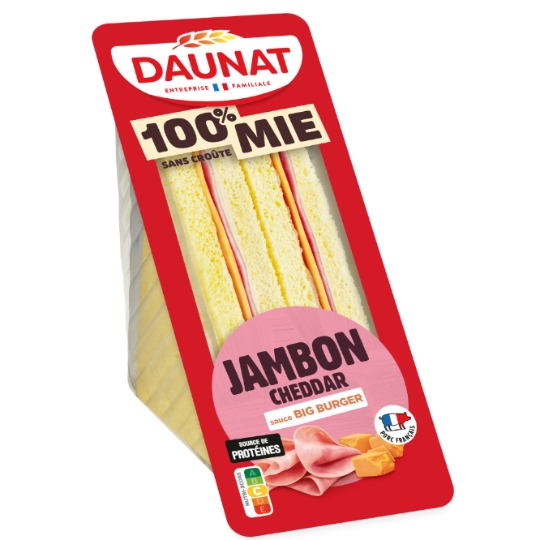Sandwich Club Jambon Cheddar Sauce Big Burger DAUNAT