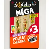 Sandwich Club Pain Viennois Poulet Tandoori SODEBO