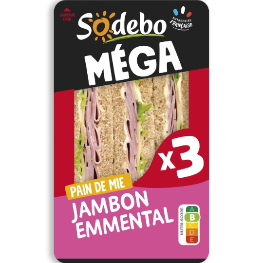 Sandwich Club Jambon Emmental SODEBO