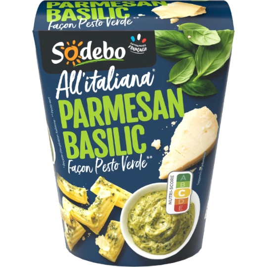 Box Rigatoni Parmesan Basilic Pesto Verde SODEBO