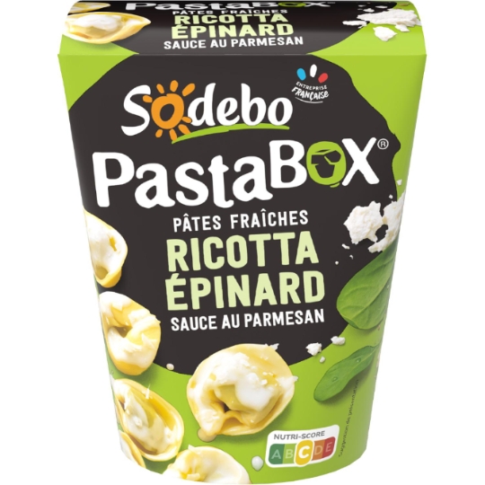 Box Tortellini ricotta épinards sauce parmesan SODEBO